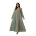 Women's Long Sleeved Embroidered Elegant Abaya Robe NC176 Cross Border Trade Muslim Fashion Clothing_ecoleips.com