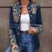 2025 Cross-Border European And American Autumn/Winter New's Fashion Printed Blazer Double-Breasted Coat For_ecoleips.com