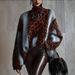 European American Cross-Border Lazy Style Leopard Print Knitted Sweater Women, Autumn And Winter Thickened Loose Vintage_ecoleips.com