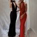 Women's Clothing Elegant Halter Neck V Neck Backless Dress Side Slit Autumn Winter Sexy Clothing_ecoleips.com