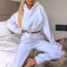 Women's Clothing Stylish Long Sleeve Sporty Lounge Set - 3D Print Jogger Pants & Floral Sleeve Top - Gothic Streetwear (Blue/White/Khaki/Purple/Pink)_ecoleips.com