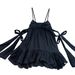 Yellow Bow Tie Sundress for Women Beach Photos Slimming Sexy Backless Design Loose Flattering Ruffled Hem Casual Summer Dress_ecoleips.com