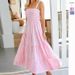 2026 Cross-Border Summer New European And American Sexy Striped Print Strap Waist-Cinching Vacation Dress For_ecoleips.com