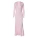 Elegant Sexy Deep V Neck Long Sleeve Bodycon Dress European American Style High Waist Slim Fit Women's Autumn New Arrival_ecoleips.com
