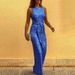 Women's Clothing Round Neck Sleeveless Personalized Sequined Silver Dot Jumpsuit_ecoleips.com