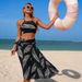 Voya 2026 New Three-Piece Women's Swimsuit Set: Lace-Up Halter Neck Bikini Skirt Style Foreign Trade_ecoleips.com