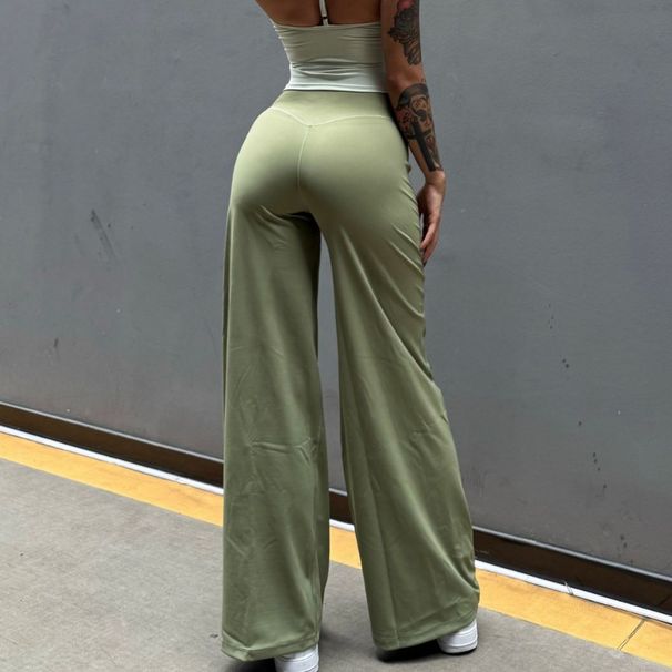 High Waisted Straight Leg Yoga Pants For Women Quick Drying Hip Enhancing Loose Casual Sports Fitness Trousers_ecoleips.com