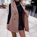 Women's Sleeveless Jacket Summer Fashion Lightweight Vest Casual Outerwear For Women (Apricot, Camel, Greyish, Black, Dark Red) - S/M/L/XL_ecoleips.com