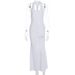 Women's Sexy Sheer Maxi Dress Fashion V Neck Slim Fit Backless Beach Vacation Summer Long Dress For Female_ecoleips.com