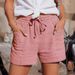 Suitable For All Seasons 2021 Summer New Women's Fashion Waist Tie Loose Wide Leg Shorts For Women_ecoleips.com