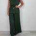 Women's European American Style Two Piece Set Round Neck Solid Color Raglan Sleeve Top Pleated Mid Waist Straight Leg Pants_ecoleips.com
