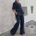 Women's Clothing Fashion Suit Cotton And Linen Short Sleeve Long Pants Two Piece Suit Belt Design Casual_ecoleips.com