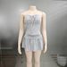 Women's Fashion Sexy Strapless Ruched Double Layer Skirt Pants Two-Piece Set_ecoleips.com