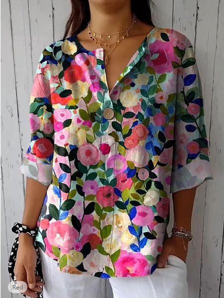 2026 New In-Stock Foreign Trade European American Women's Clothing Spring And Autumn Popular Button V-Neck_ecoleips.com