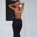 Women's Summer Fashion Long Dress Halter Neck Print Slim Fit Backless Tie Waist European American Style_ecoleips.com