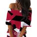 Women's Geometric Print Casual Fashion Two-Piece Ensemble T-Shirt And Skirt Set plus Size Available_ecoleips.com