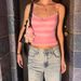 Y2K Women's Tank Top Color Block Camisole Street Style Sexy Retro Cute Trendy Fashionable Versatile Striped Top Millennial Style_ecoleips.com