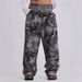 American Street Retro Camouflage Print Edge Loose Straight Casual Trousers Sweatpants Women And Men Spring And Summer_ecoleips.com