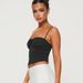 Women's Solid Color Camisole Tank Top European American Style Pleated Backless Design Elegant Stylish Short Top_ecoleips.com