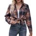 Aria Basics Aria Basics 2026 New European And American Women's Autumn Winter Casual Fashion Loose Plaid Pocket Shirt For Women_ecoleips.com