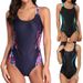 Women's Clothing One Piece Swimsuit Racing Tight Stitching Sports Swimming Swimsuit Triangle Backless Professional Swimsuit_ecoleips.com