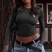 Women's Clothing Y2K Long Sleeve Vest T-Shirt Solid Color Casual Elegant Fashion Autumn Winter Top For Adults_ecoleips.com