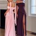 Women's Clothing Elegant Solid Color Slit Dress High End Strapless Fitted Gown With Paneling Style Women's For Formal & Casual For Women_ecoleips.com