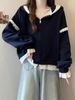 Gongyuweng Spring And Autumn New Large Plus Size Women's Hooded Sweatshirt Cardigan Jacket Casual Slimming High-End Lace_ecoleips.com