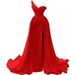 Women's Clothing New Evening Dress One Shoulder V Neck Retro Slit Sexy Party Performance Travel Wedding Evening Dress_ecoleips.com