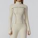 Brushed Yoga Jacket Zipper Windproof Slim Outdoor Sports Running Fitness Clothes Women_ecoleips.com