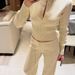 Women's Solid Color Knit Sweater & Pants Set – Soft, Slim-Fit & Versatile For Fall/Winter_ecoleips.com