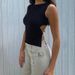 Sexy Backless Strappy Tank Top Women's Sleeveless European American Style Waist Revealing New Summer Export Inner Layer_ecoleips.com