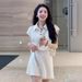 Women's Polo Collar Sleeveless Set Casual Slimming Two Piece Outfit Fashionable Stylish Short Skirt Petite Youthful_ecoleips.com