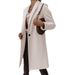 Spring 2025 Polyester Long Woolen Coat With Suit Collar, Elegant Commuting Slim-Fit Women's Clothing_ecoleips.com