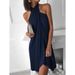 2025 Summer New Sexy Women's Halter Neck Loose Irregular Casual Beach Dress_ecoleips.com