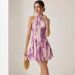 Elegant Women's Halter Neck A-Line Midi Dress Breathable Polyester Blend Floral Gradient Print Sleeveless Summer Casual Dress_ecoleips.com