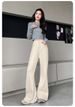 K Thick Flared Pants New High Waisted Slimming Casual Micro Flared Pants For Women_ecoleips.com