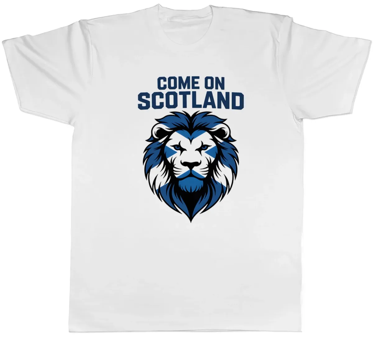 Women's T-Shirts Come On Scotland Football Lion Head Footy Fan Mens T-Shirt Tee Gift Top_ecoleips.com