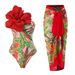 Women's Clothing One Piece Swimsuit Women's Tight Fitting Slim Big Flower Swimsuit Suit Beach Chiffon Long Skirt_ecoleips.com