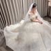 Women's Clothing Main Wedding Dress New Bride One Shoulder Slim Hepburn Dignified Starry Sky Trailing Dreamy Net Celebrity Style Female_ecoleips.com