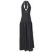 Summer Sexy V-Neck Halter Neck Women's Dress European American Style Tie Backless Polka Dot New 2025_ecoleips.com