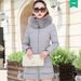 Women's Slim-Fit Long Puffer Coat With Detachable Faux Fur Collar, Premium White Duck Down (91%-95% ) Windproof & Ultra-Warm Mid-Length Winter Jacket_ecoleips.com