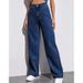 Women's Casual Straight Leg Wide Leg Solid Color Jeans Autumn Fashion Relaxed Everyday Wear Comfortable Feshion_ecoleips.com