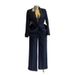 Women's Spring Striped Blazer And Wide-Leg Pants Set - Professional Casual Suit Outfit_ecoleips.com