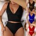 High-Waist Bikini Set – Adjustable Ties & Removable Padding (S-XL, 4 Colors) – Quick-Dry & UPF50+ Swimwear For Beach & Pool_ecoleips.com