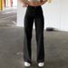 2021 New European And American Style Solid Color Women's Jeans With Draped Loose Fit Slimming High Waist Straight Casual_ecoleips.com