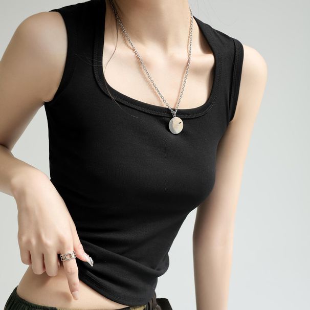 K Small Vest Suit With Base, Sleeveless Camisole, Women's Outerwear, Spicy Girl Plus Size Top_ecoleips.com