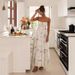 Summer New Style Women's Print Long Dress European And American Cross Border Independent Website One Shoulder Suspender Tie_ecoleips.com