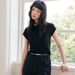 Summer Tencel Wool Short-sleeved T-shirt Women's Round Neck Design Sense Slim-fitting One-sleeved 2025 New Solid Color Comfortable Top_ecoleips.com