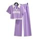 Women's Clothing Casual Sports Suit For Women Summer New Internet Celebrity Fashionable Sweatshirt Wide Leg Pants Running Suit Two Piece Set_ecoleips.com